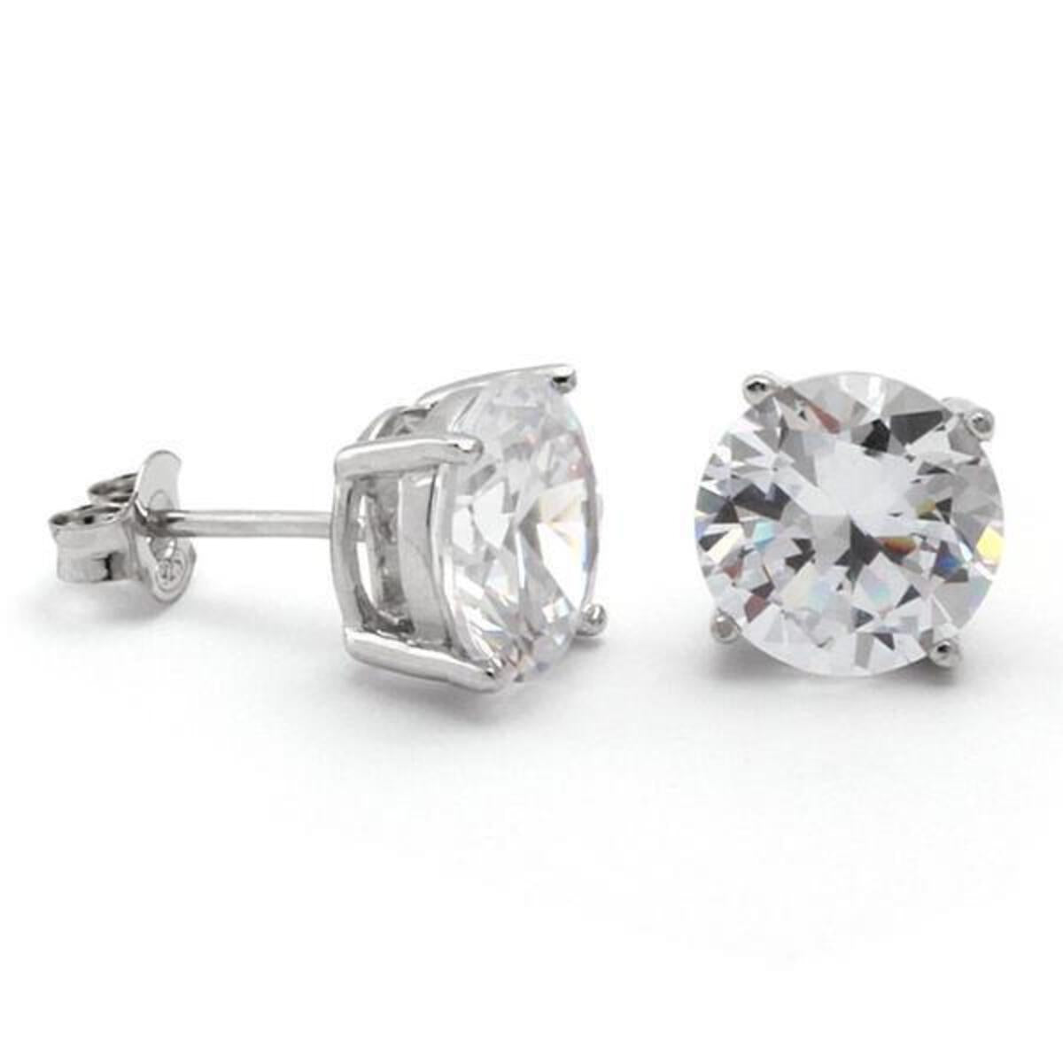 KING ICE: Brilliant Cut Stud Earrings 6mm